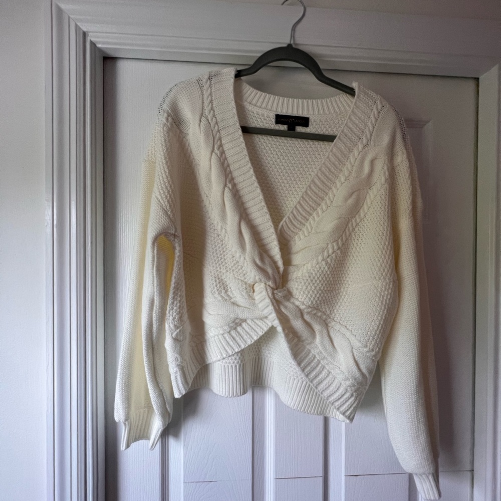 White crop sweater